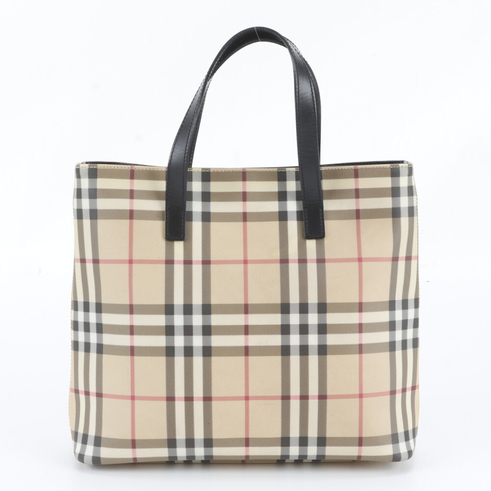 Burberry Nova Check Leather Tote Bag, Shoulder Handbag - Brand Name Women's